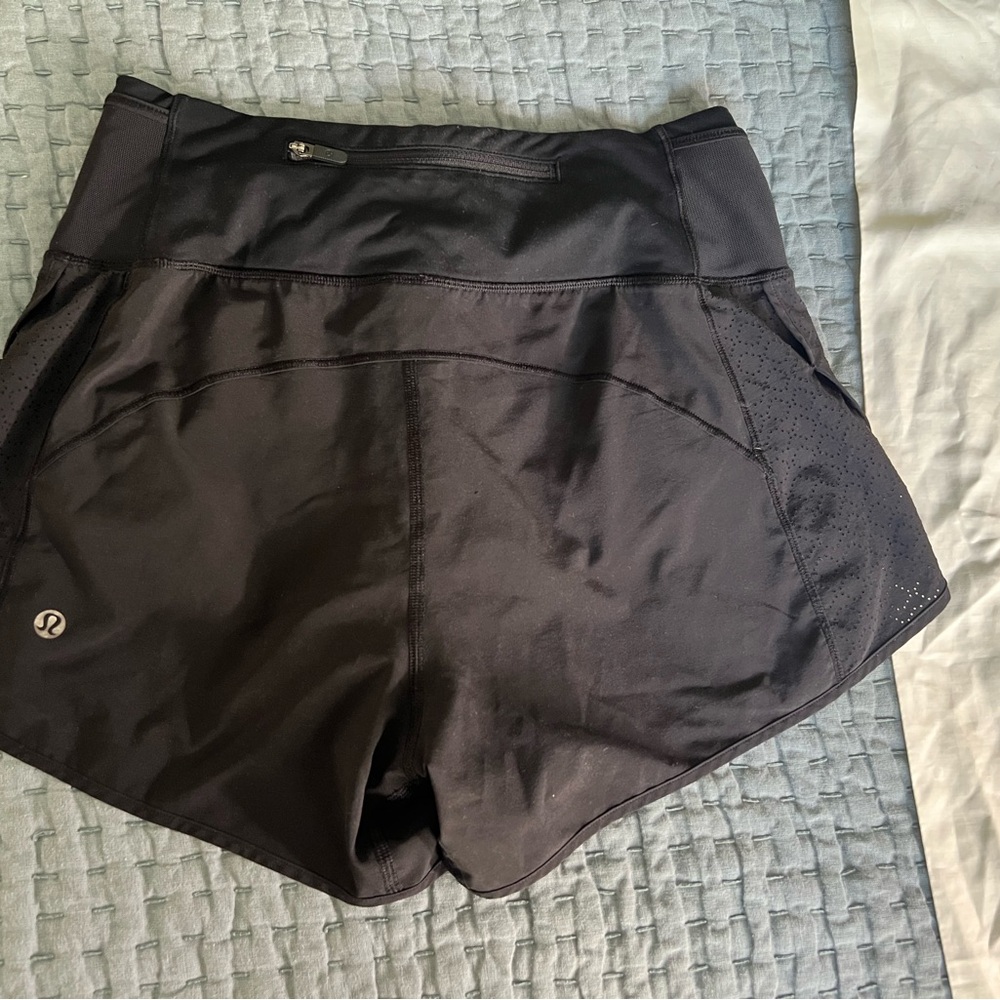 Lululemon Black ‘Real Quick’ Athletic Shorts 3.5” inseam